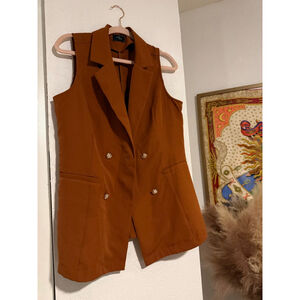 Preowned, Milk & Honey double breasted , Rust colored , vest top, size L